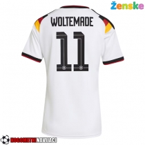 Ženske Nogometnih dresov Nemčija Nick Woltemade #11 Domači SP 2026 Kratki rokavi